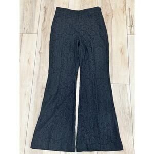 NWT Ann Taylor LOFT Career Lace Overlay Wide Leg Black Size 2